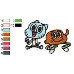Fanboy and Chum Chum Gumball and Darwin 02 Embroidery Design